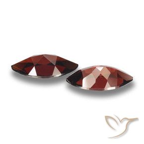 Pyrope Garnet Gemstones in 11.9 x 6.2 mm Size for Sale, Pyrope Garnet Stones in Deep Red Color