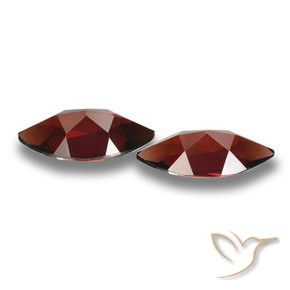 Pyrope Garnet Gemstones in 12.1 x 6 mm Size for Sale, Pyrope Garnet Stones in Deep Red Color