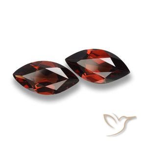 3.64 ctw Red Pyrope Garnet Stones, Natural Pyrope Garnet in Marquise Facet Shape for Sale