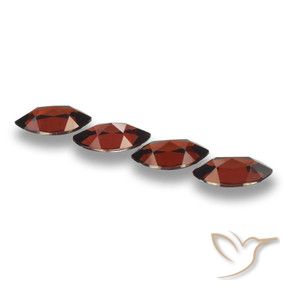 Pyrope Garnet Gemstones in 11.9 x 6 mm Size for Sale, Pyrope Garnet Stones in Deep Red Color