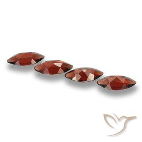 Pyrope Garnet Gemstones in 12.1 x 6 mm Size for Sale, Pyrope Garnet Stones in Deep Red Color