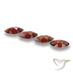 Pyrope Garnet Gemstones in 11.9 x 6.1 mm Size for Sale, Pyrope Garnet Stones in Medium Red Color