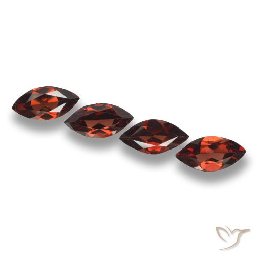 7.46 ctw Red Pyrope Garnet Gemstones, Pyrope Garnet Gems in Marquise Facet Shape for Sale.