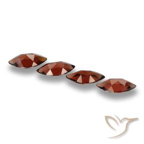 Pyrope Garnet Gemstones in 12 x 6 mm Size for Sale, Pyrope Garnet Stones in Deep Red Color