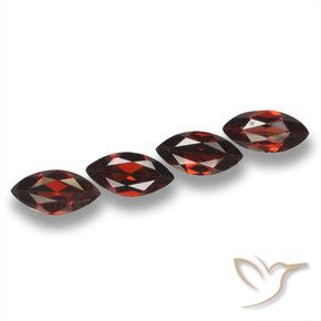 7.36 ctw Red Pyrope Garnet Stones, Natural Pyrope Garnet in Marquise Facet Shape for Sale