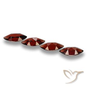 Pyrope Garnet Gemstones in 12.1 x 6 mm Size for Sale, Pyrope Garnet Stones in Deep Red Color
