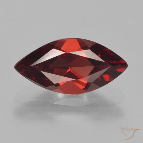 1.90ct Natural Deep Red Pyrope Garnet, Marquise, VVS-VS
