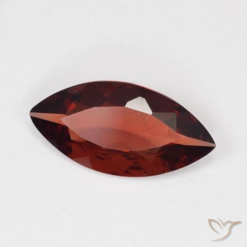 1.35 ct Red Pyrope Garnet Stone, Natural Pyrope Garnet in Marquise Facet Shape for Sale