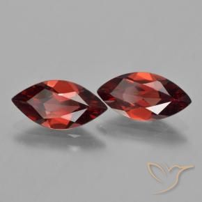 3.65 ctw Red Pyrope Garnet Stones, Natural Pyrope Garnet in Marquise Facet Shape for Sale
