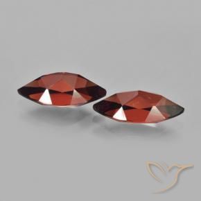 Pyrope Garnet Gemstones in 11.9 x 6 mm Size for Sale, Pyrope Garnet Stones in Deep Blood Red Color