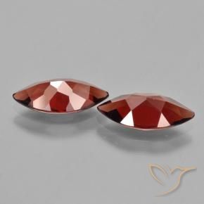 Pyrope Garnet Gemstones in 12.1 x 6.1 mm Size for Sale, Pyrope Garnet Stones in Deep Red Color
