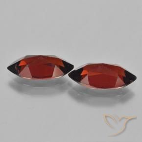 Pyrope Garnet Gemstones in 12.1 x 6.1 mm Size for Sale, Pyrope Garnet Stones in Deep Red Color