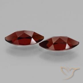 Pyrope Garnet Gemstones in 12.1 x 5.9 mm Size for Sale, Pyrope Garnet Stones in Deep Red Color