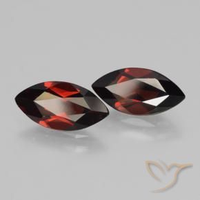 3.96 ctw Red Pyrope Garnet Stones, Natural Pyrope Garnet in Marquise Facet Shape for Sale