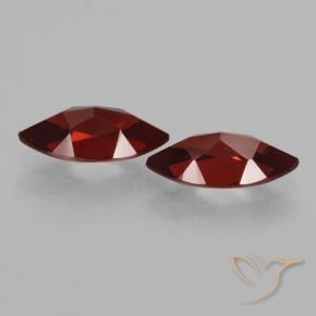 Pyrope Garnet Gemstones in 12 x 6.1 mm Size for Sale, Pyrope Garnet Stones in Deep Red Color