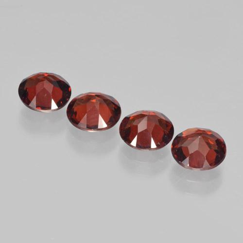 Pyrope Garnet Gemstones in 6 mm (calibrated) Size for Sale, Pyrope Garnet Stones in Blood Red Color