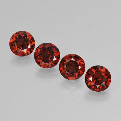 4.03 ctw Red Pyrope Garnet Gemstones, Pyrope Garnet Gems in Round Facet Shape for Sale.