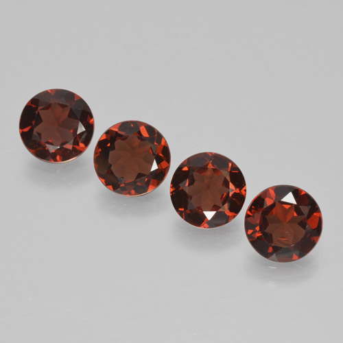 Currant Red Гранат Пироп Камень - 0.9ct Круглая Фасетная Огранка (ID: 463888)