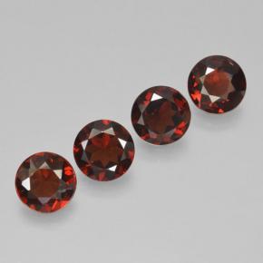 3.71 ctw Red Pyrope Garnet Stones, Natural Pyrope Garnet in Round Facet Shape for Sale