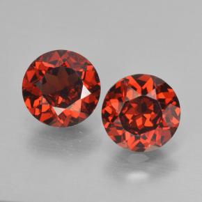 2.09 ctw Red Pyrope Garnet Gemstones, Pyrope Garnet Gems in Round Facet Shape for Sale.