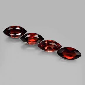 Rojo oscuro Granate Piropo Gema - 2ct Forma marquesa (ID: 464001)