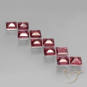 Pyrope Garnet Gemstones in 4 x 4 mm (calibrated) Size for Sale, Pyrope Garnet Stones in Deep Red Color