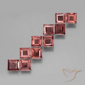 3.65 ctw Red Pyrope Garnet Stones, Natural Pyrope Garnet in Square Step-Cut Shape for Sale