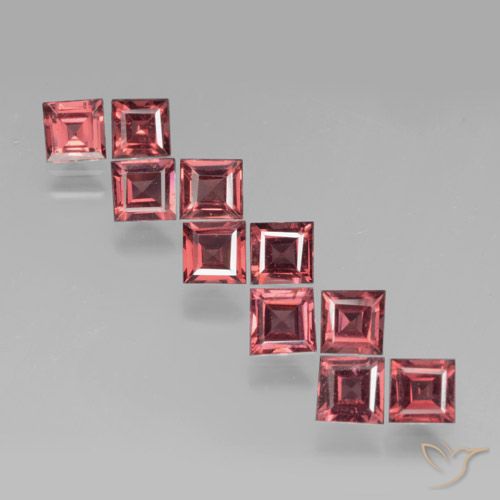 3.84ctw Natural Medium-Dark Red Pyrope Garnet, Square, VS