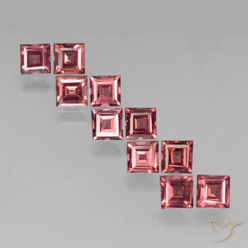 3.84ctw Natural Raspberry Red Pyrope Garnet, Square, VS