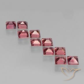 Pyrope Garnet Gemstones in 4 x 4 mm (calibrated) Size for Sale, Pyrope Garnet Stones in Raspberry Red Color