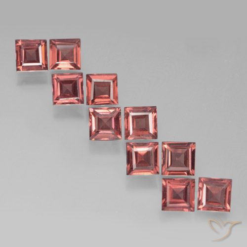 4.23ctw Natural Light Scarlet Red Pyrope Garnet, Square, VS