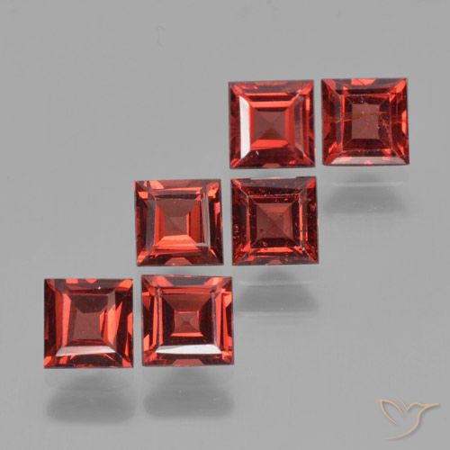 2.74ctw Natural Scarlet Red Pyrope Garnet, Square, VS