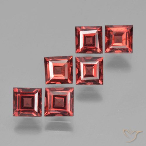 2.59ctw Natural Scarlet Red Pyrope Garnet, Square, VS