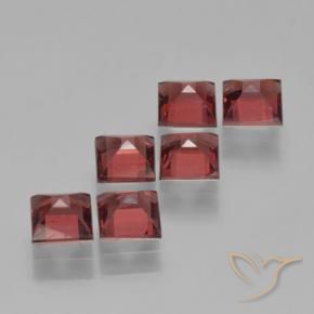 Pyrope Garnet Gemstones in 4 x 4 mm (calibrated) Size for Sale, Pyrope Garnet Stones in Scarlet Red Color