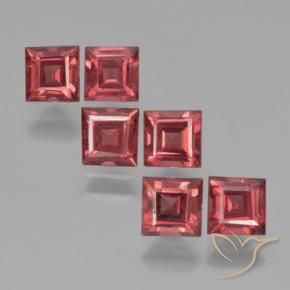 2.72 ctw Red Pyrope Garnet Stones, Natural Pyrope Garnet in Square Step-Cut Shape for Sale