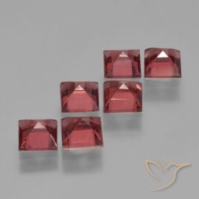 Pyrope Garnet Gemstones in 4 x 4 mm (calibrated) Size for Sale, Pyrope Garnet Stones in Dark Red Color