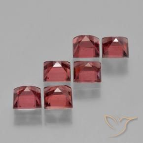 Pyrope Garnet Gemstones in 4 x 4 mm (calibrated) Size for Sale, Pyrope Garnet Stones in Medium Red Color