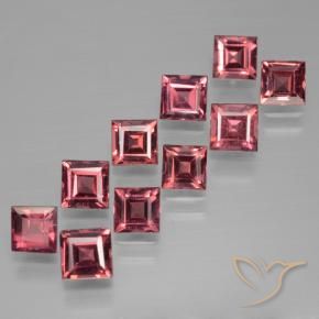 4.54 ctw Red Pyrope Garnet Stones, Natural Pyrope Garnet in Square Step-Cut Shape for Sale