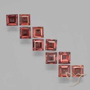 5.01 ctw Red Pyrope Garnet Stones, Natural Pyrope Garnet in Square Step-Cut Shape for Sale