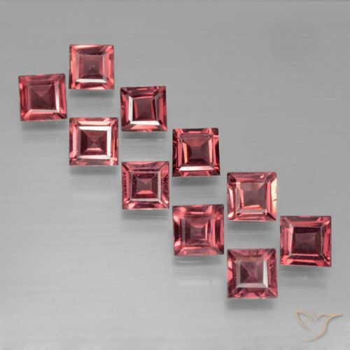 4.13ctw Natural Medium Red Pyrope Garnet, Square, VS