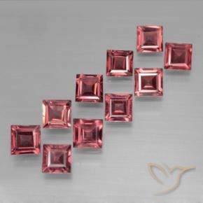4.13 ctw Red Pyrope Garnet Stones, Natural Pyrope Garnet in Square Step-Cut Shape for Sale