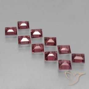 Pyrope Garnet Gemstones in 4 x 4 mm (calibrated) Size for Sale, Pyrope Garnet Stones in Medium Red Color