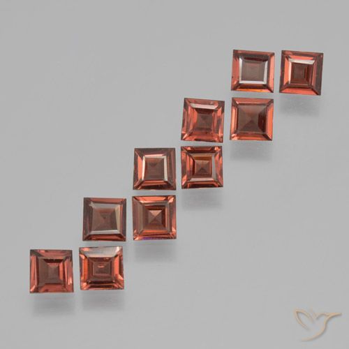 3.16ctw Natural Berry Red Pyrope Garnet, Square, VS