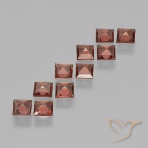 Pyrope Garnet Gemstones in 4 x 4 mm (calibrated) Size for Sale, Pyrope Garnet Stones in Berry Red Color