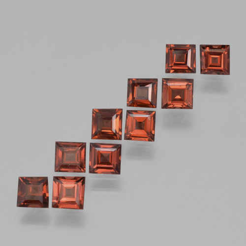 Rojo rosado Granate Piropo Gema - 0.3ct Corte cuadrado step (ID: 464223)