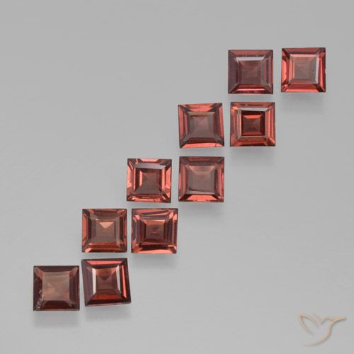 3.58ctw Natural Deep Scarlet Red Pyrope Garnet, Square, VS