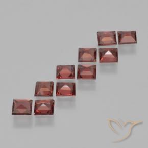 Pyrope Garnet Gemstones in 4 x 4 mm (calibrated) Size for Sale, Pyrope Garnet Stones in Deep Scarlet Red Color