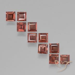 3.96 ctw Red Pyrope Garnet Stones, Natural Pyrope Garnet in Square Step-Cut Shape for Sale