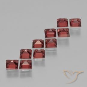 Pyrope Garnet Gemstones in 3.9 x 3.8 mm Size for Sale, Pyrope Garnet Stones in Deep Red Color