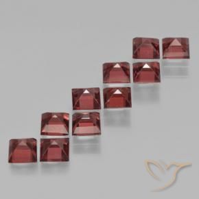 Pyrope Garnet Gemstones in 4 x 4 mm (calibrated) Size for Sale, Pyrope Garnet Stones in Dark Red Color